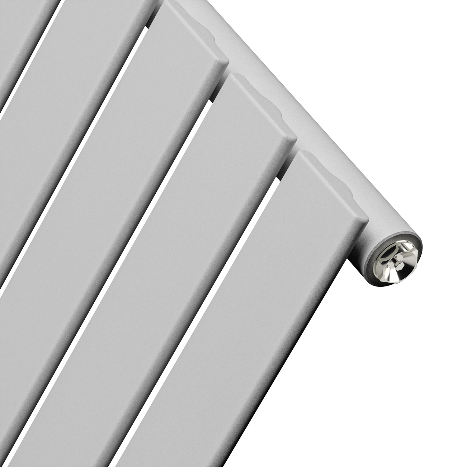 1600 x 280mm Feather Grey Single Flat Panel Vertical Radiator