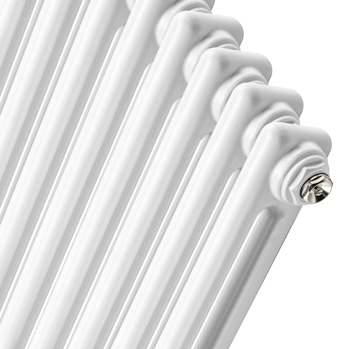1500 x 203mm White Vertical Traditional 2 Column Radiator