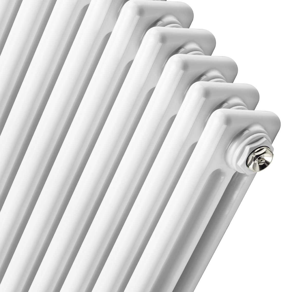 300 x 608mm White Horizontal Traditional 3 Column Radiator