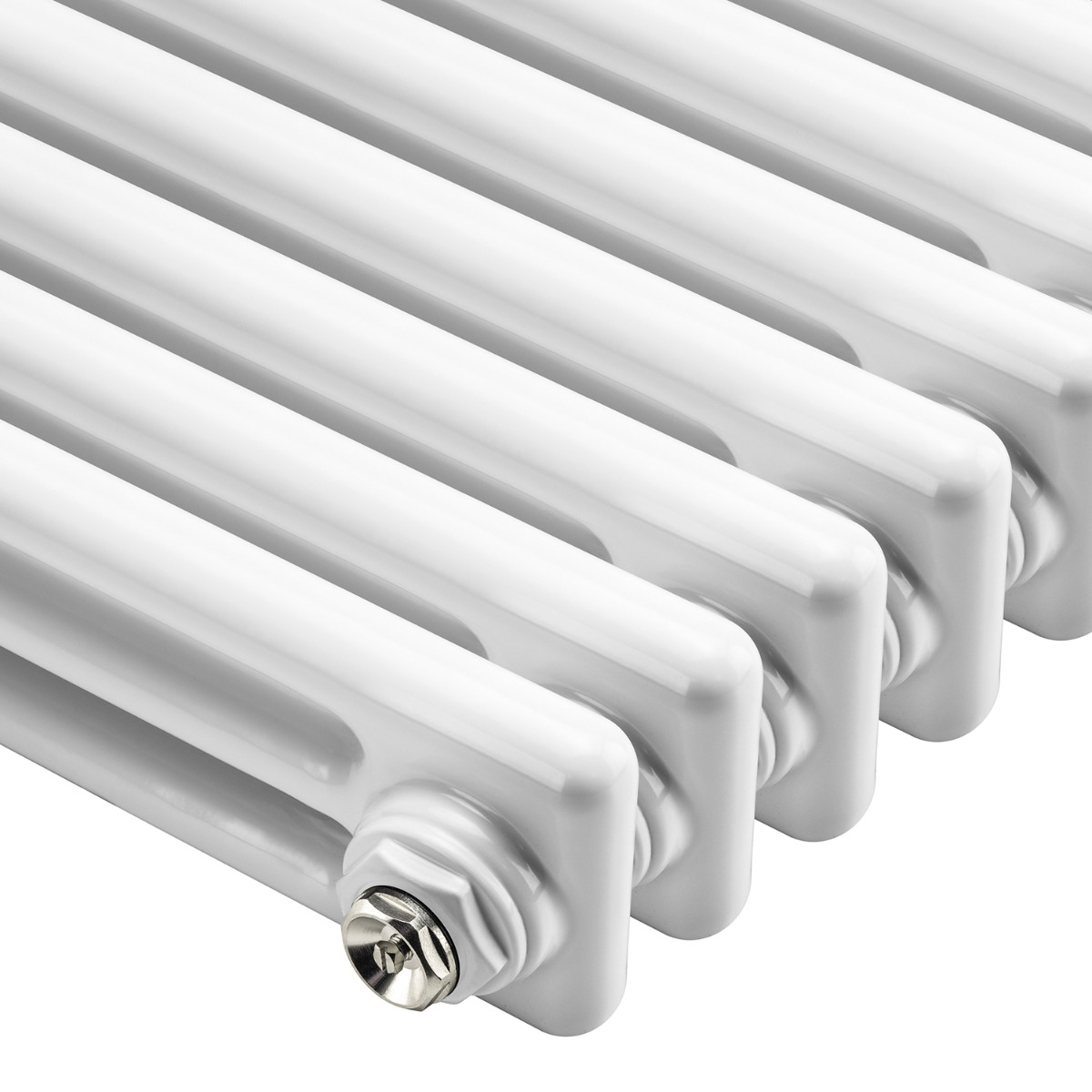 300 x 608mm White Horizontal Traditional 3 Column Radiator
