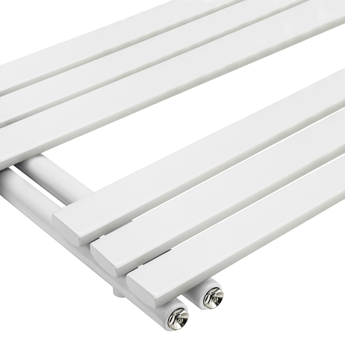850 x 600mm White Flat Panel Bathroom Towel Radiator