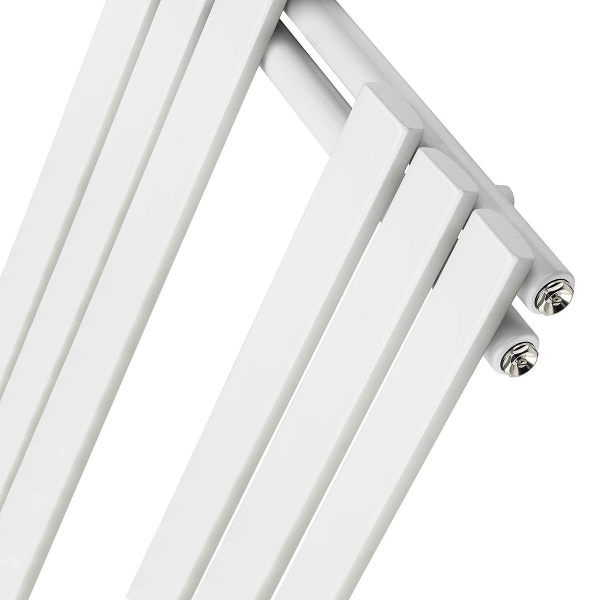 850 x 600mm White Flat Panel Bathroom Towel Radiator